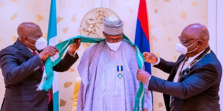 President Buhari Insurance Appeal Flying High With Highest Honour