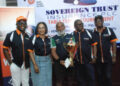 Winners Parade Trophies At Sovereign Trust Insurance Plc Table Tennis