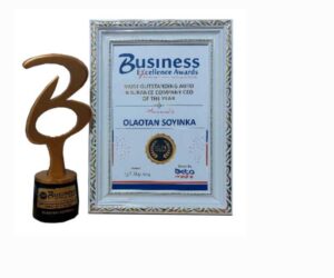 Soyinka Lifts 2024  Most Outstanding Auto Insurance CEO of The Year