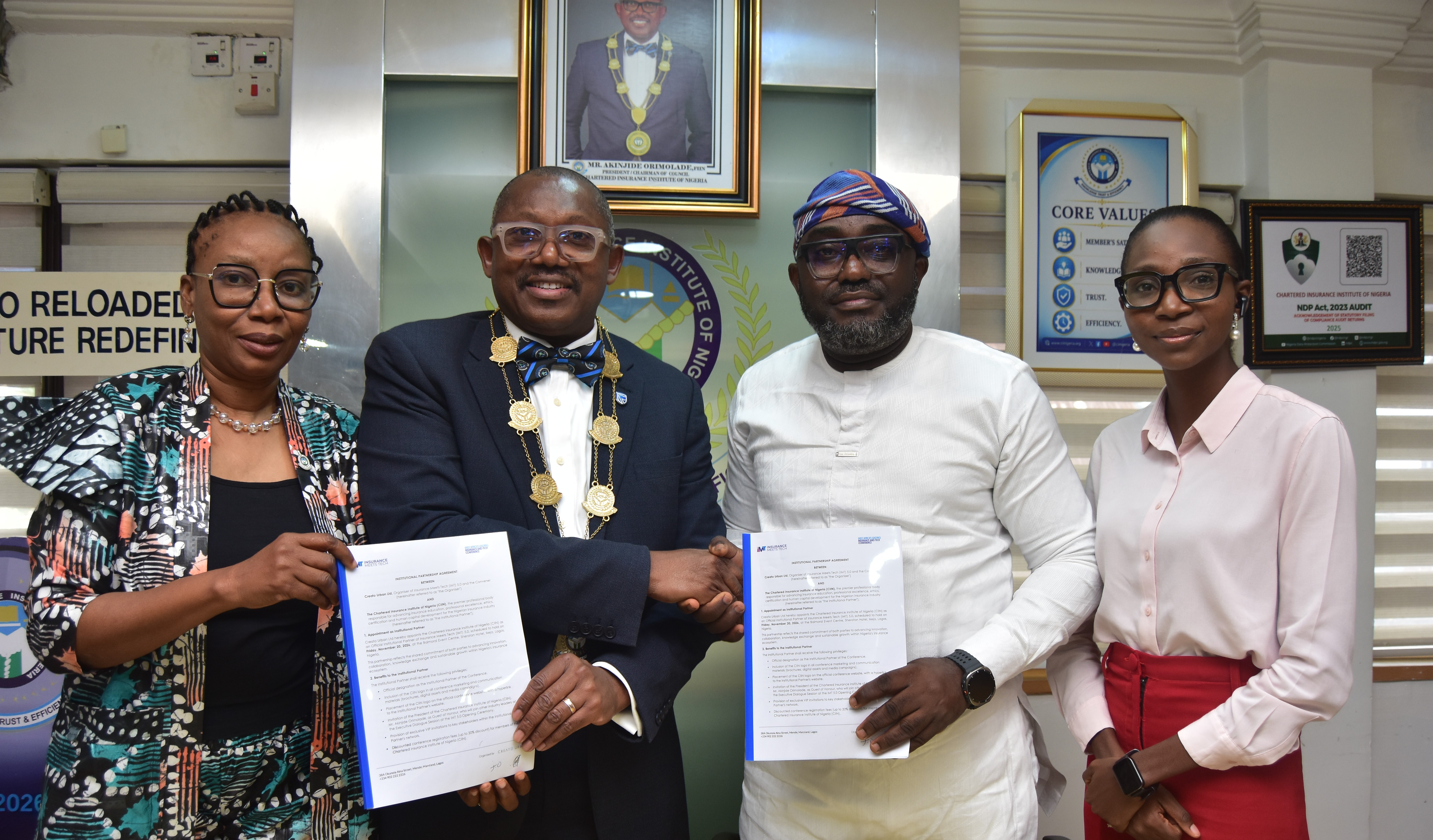 Chartered Insurance Institute of Nigeria Strengthens Institutional Partnership With Insurance Meets Tech for 5th Edition